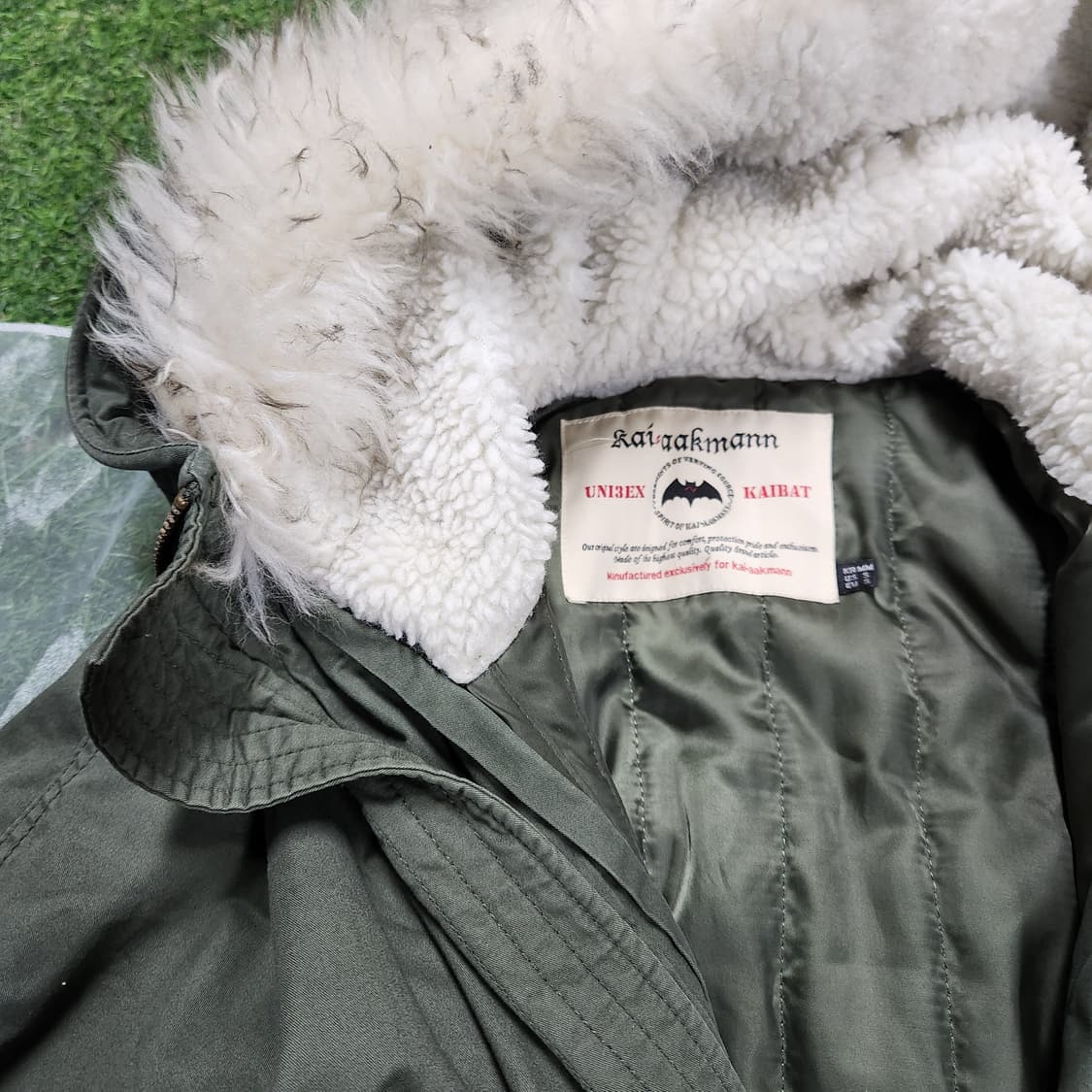 카이악만 퍼후드 파카 야상 / 카키 / 유니섹스 겨울아우터 상품이미지2