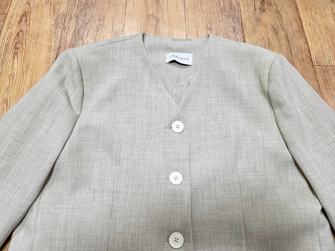 라이크먼트(LIKEMENT) 노카라 자켓 프리사이즈 새상품 상품이미지2