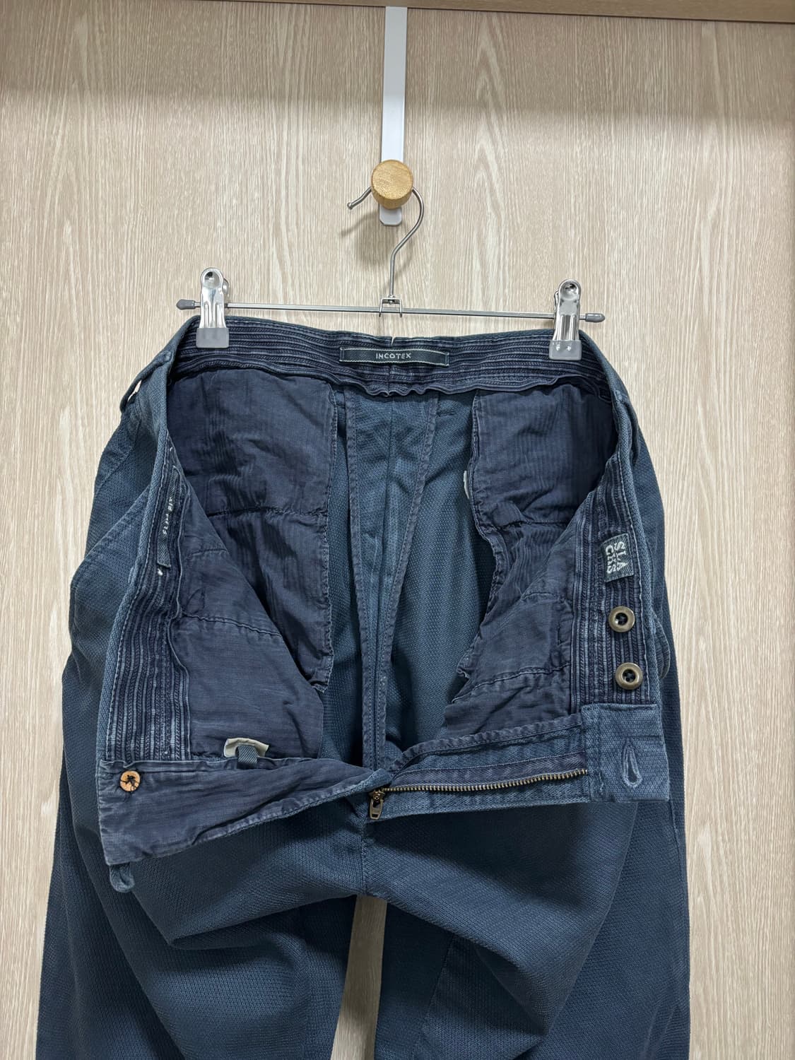 인코텍스 슬림핏 치노팬츠34"/멜란지네이비 상품이미지4