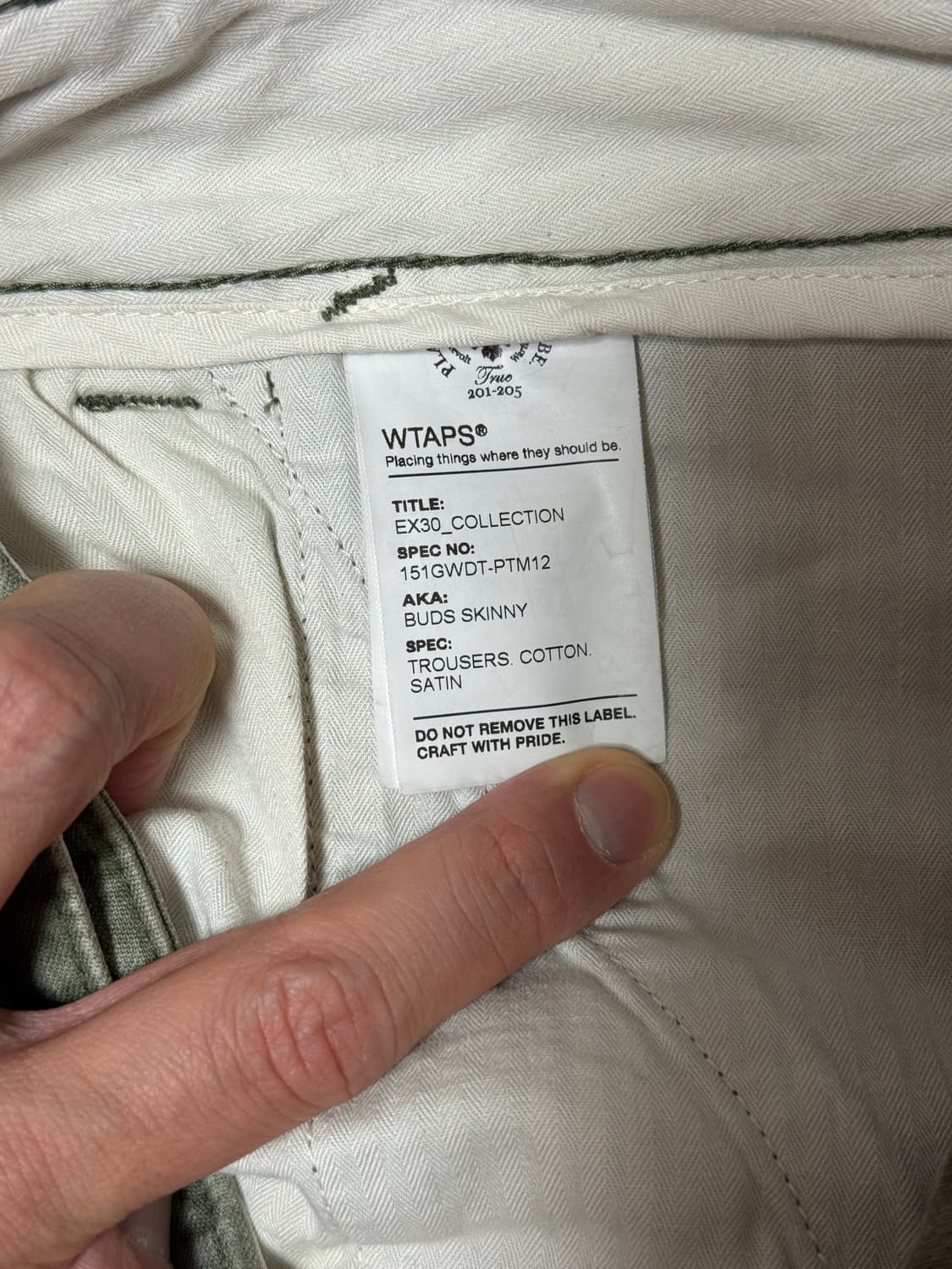 WTAPS 더블탭스 버즈 스키니 코튼 팬츠 3 상품이미지9
