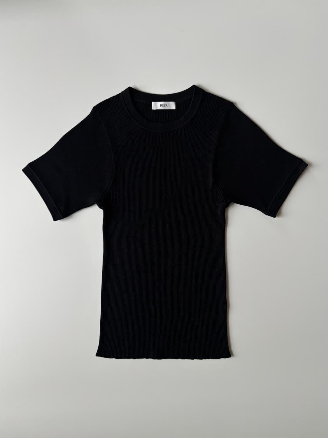 T-shirt silk knitwear black 상품이미지1