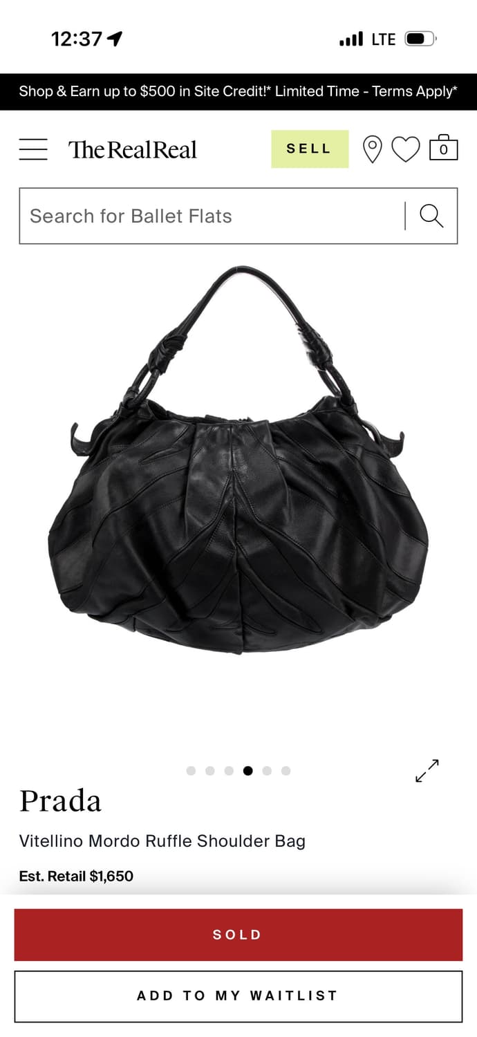 Prada Vitellino Ruffle Shoulder Bag 상품이미지3
