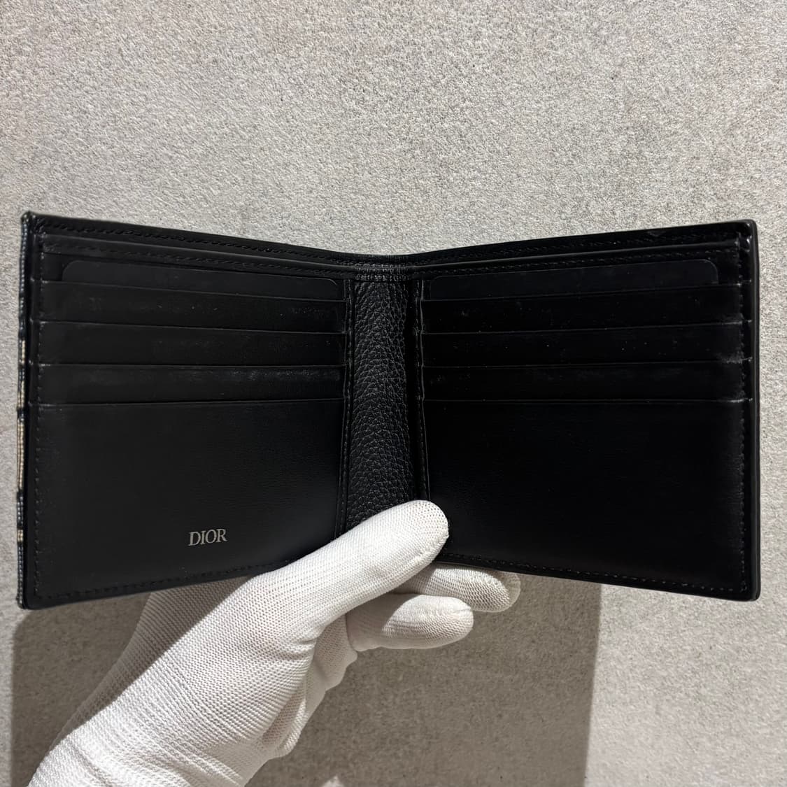 A+ OS사이즈 디올 오블리크 새들 반지갑 베이지 상품이미지6