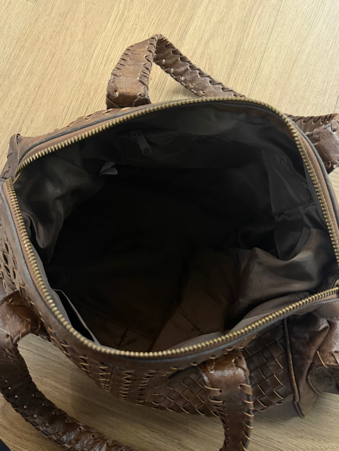 aged leather weave bag 상품이미지3