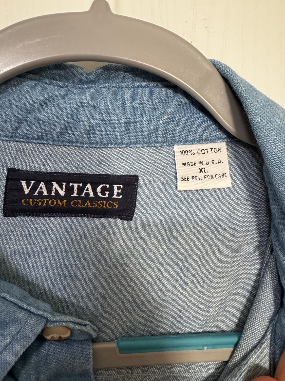 미제 빈티지 데님 셔츠 XL 상품이미지2