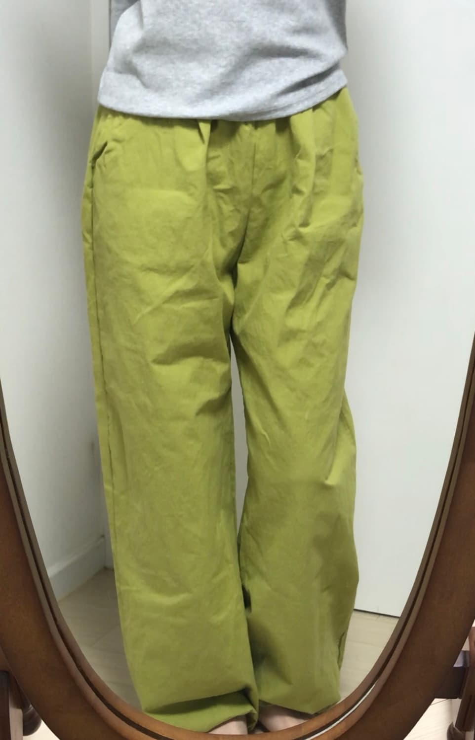 🫛새상품) 원핀턱 투웨이 팬츠  상품이미지4