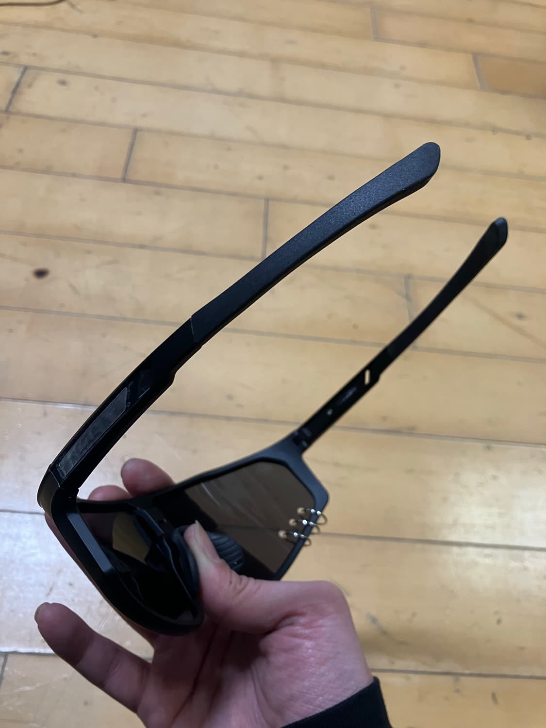 Japanese 90s 빈티지 레트로 아일렛 쉴드 블랙 선글라스 상품이미지5