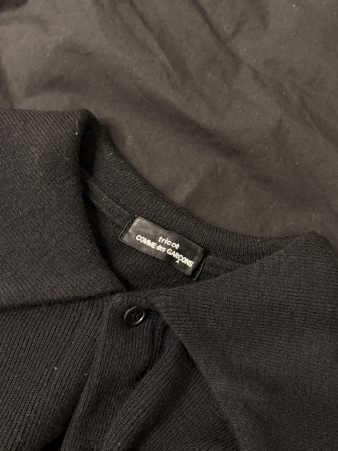 꼼데가르송 트리콧 블랙 가디건 상품이미지3