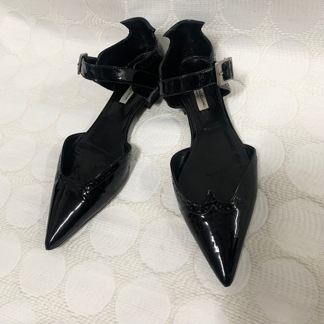 존 갈리아노 블랙 에나멜 포인티드 토 메리제인 슈즈 상품이미지4