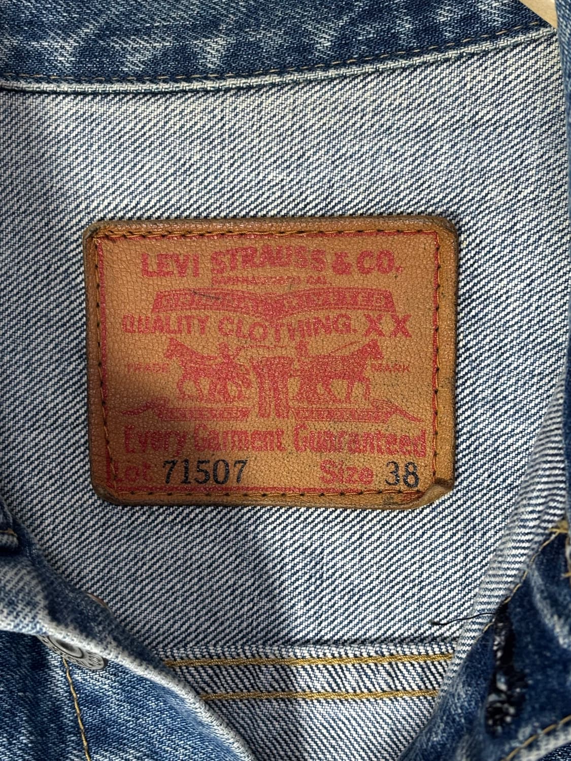 90s Levi's type2 빈티지 리바이스 2세대 데님자켓 상품이미지7