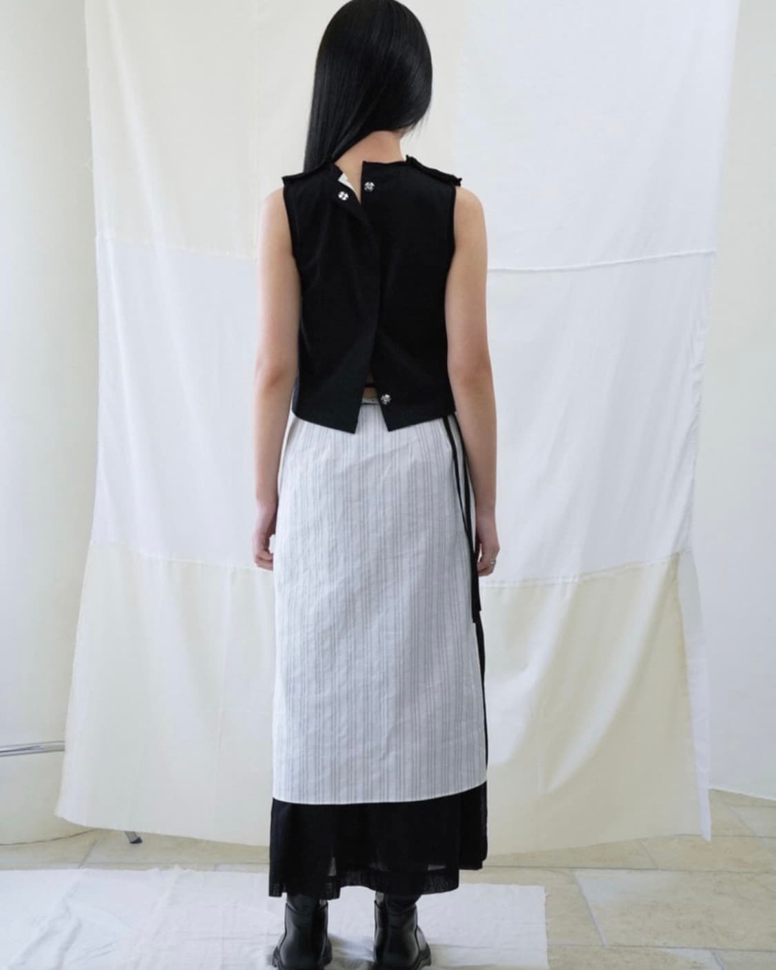 킨드레드 홀터넥 맥시 스커트, 오픈 백 슬리브리스 일괄 상품이미지8