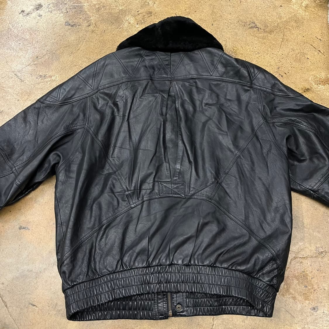 [정품/100] 프로스펙스 블랙 가죽 무스탕 자켓 b19 상품이미지4
