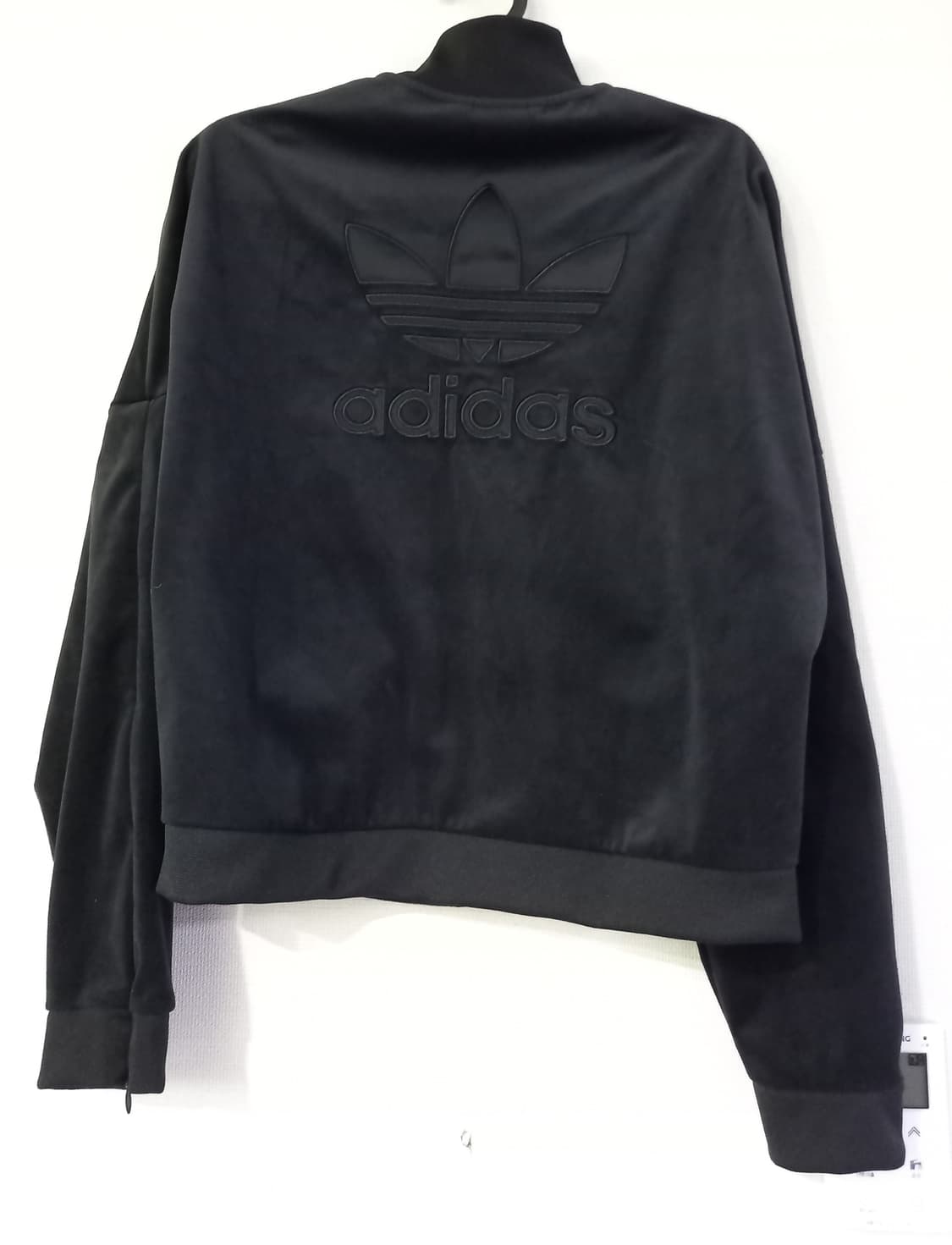 아디다스 벨벳 블랙 검정 트랙탑 저지 져지집업 90/S 상품이미지4
