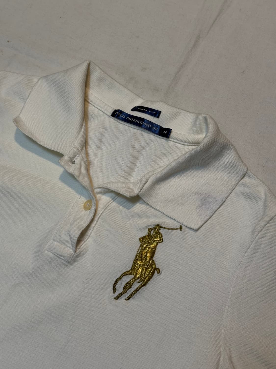 폴로 랄프로렌 빅포니 카라티 화이트 상품이미지2