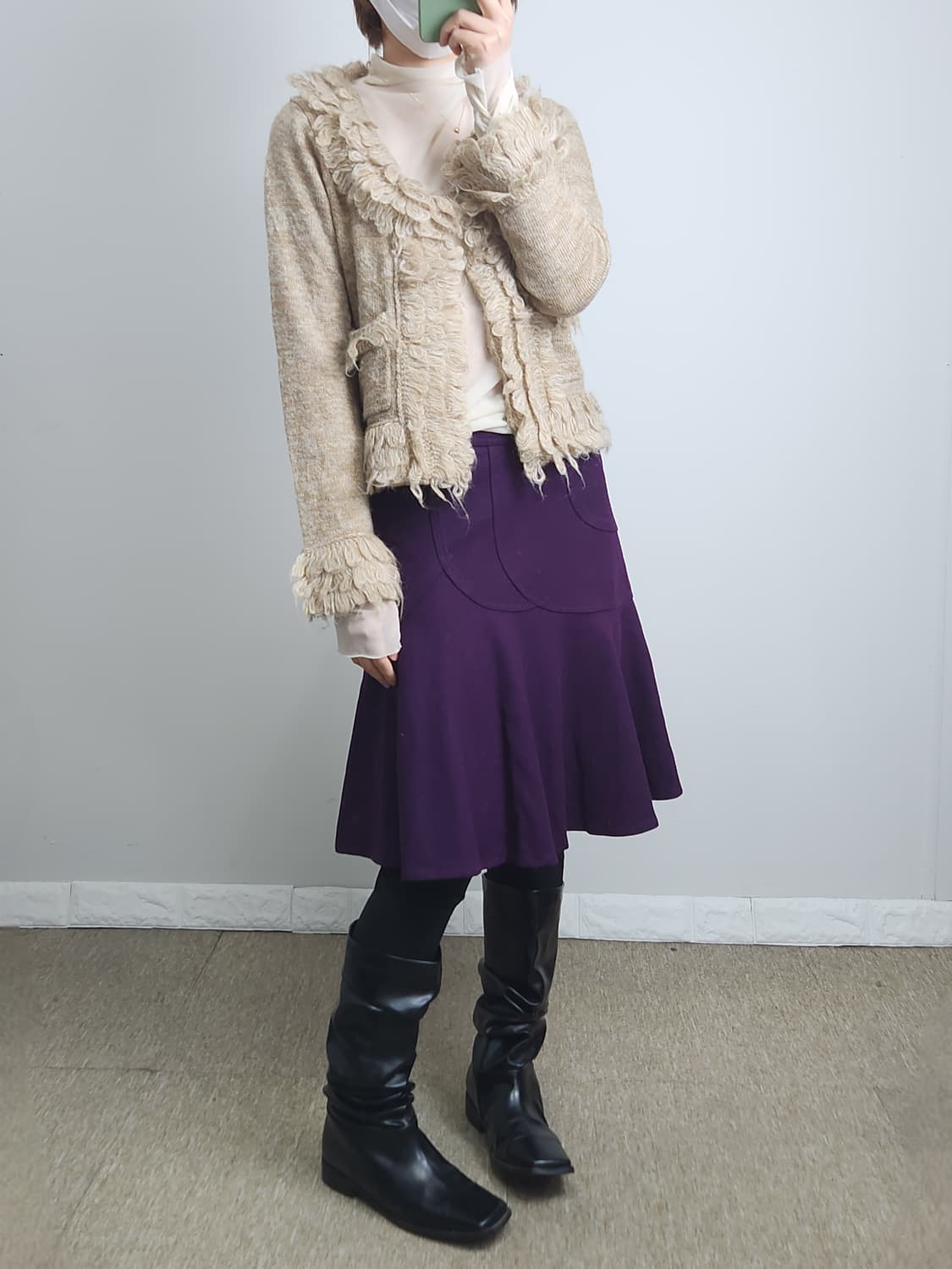 헤어리 가디건 상품이미지3