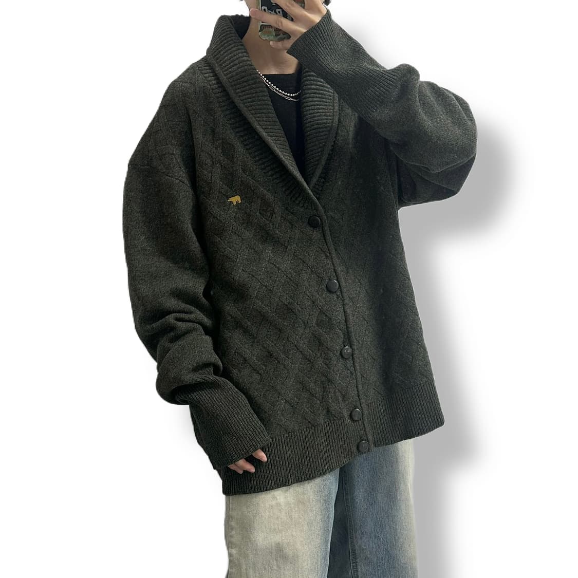 잭니클라우스 숄카라 니트 가디건 상품이미지1