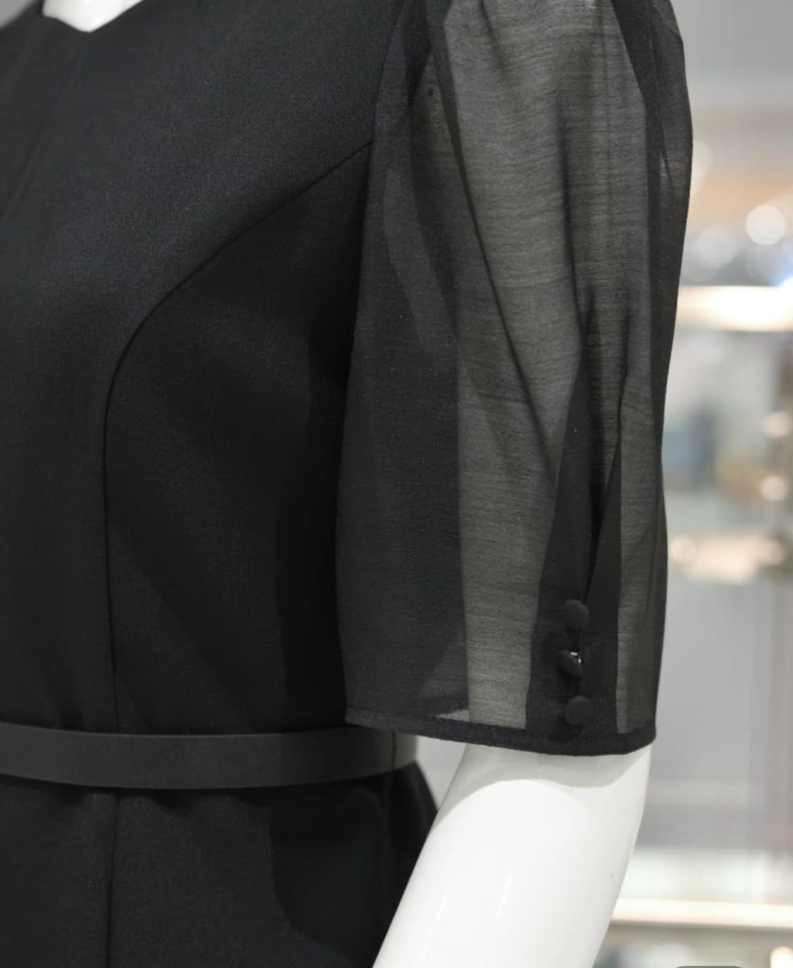 JJ지고트 시스루 슬리브리스 원피스 55사이즈 상품이미지5