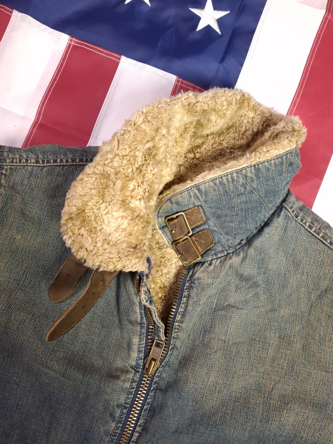 오리지날 90's 일본판 JOHNBULL 데님  B-3 항공자켓 상품이미지2