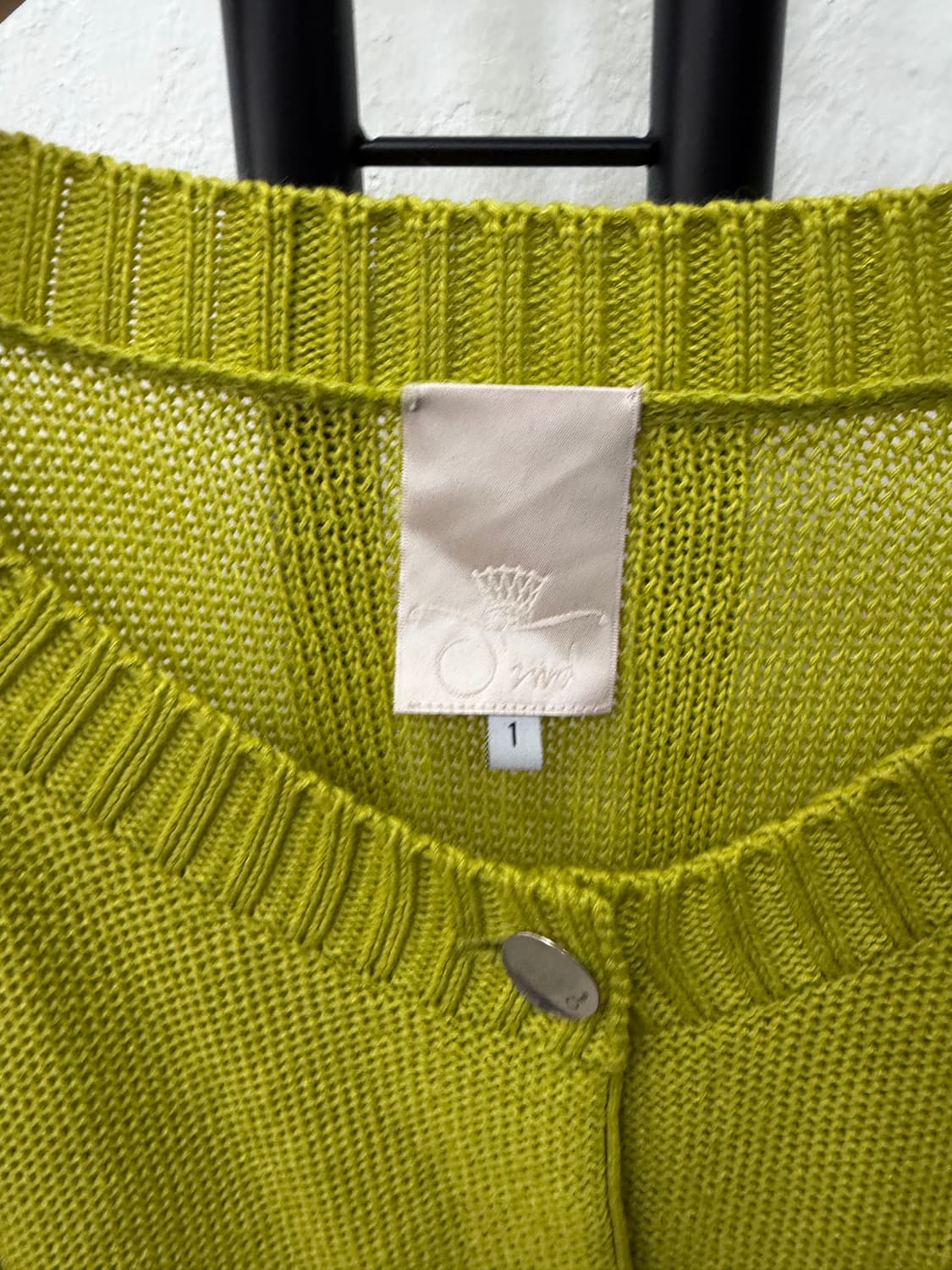 정품) 오즈세컨 한섬 오버핏 리본 장식 니트 가디건 85 상품이미지5