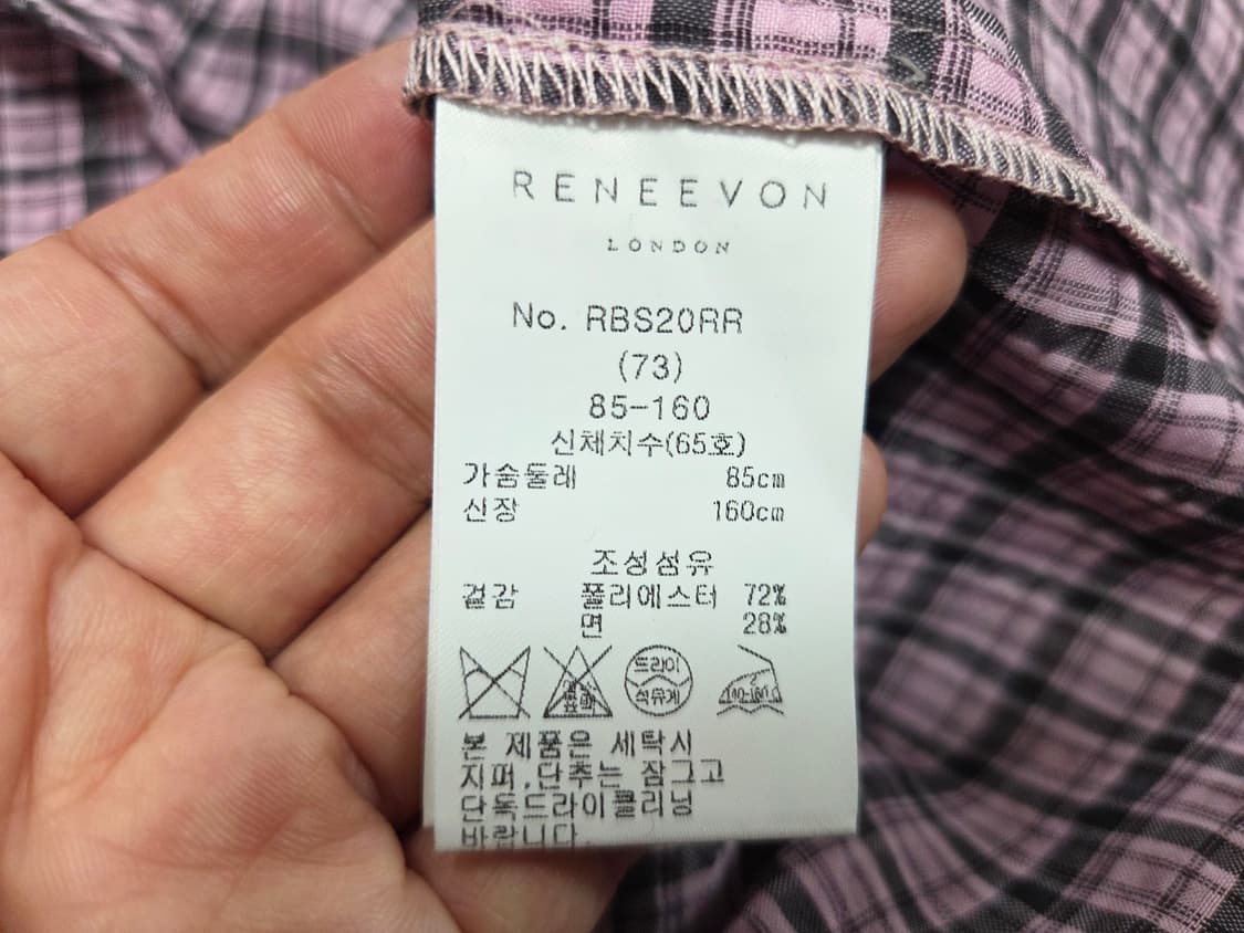 레니본(Reneevon) 젠느 체크 블라우스 55-66 상품이미지10
