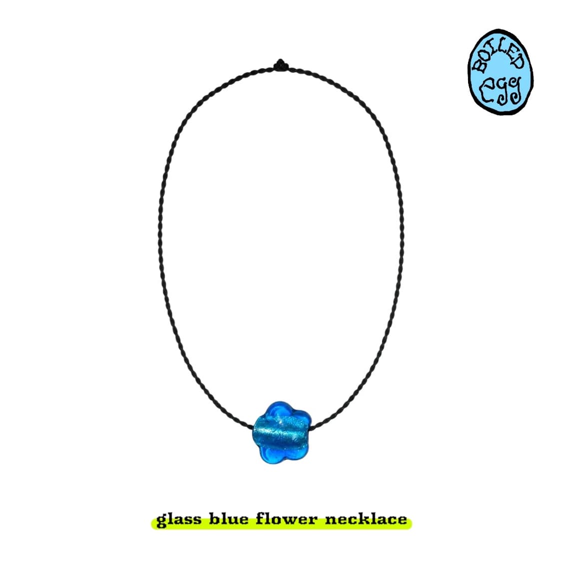 glass blue flower necklace 상품이미지1