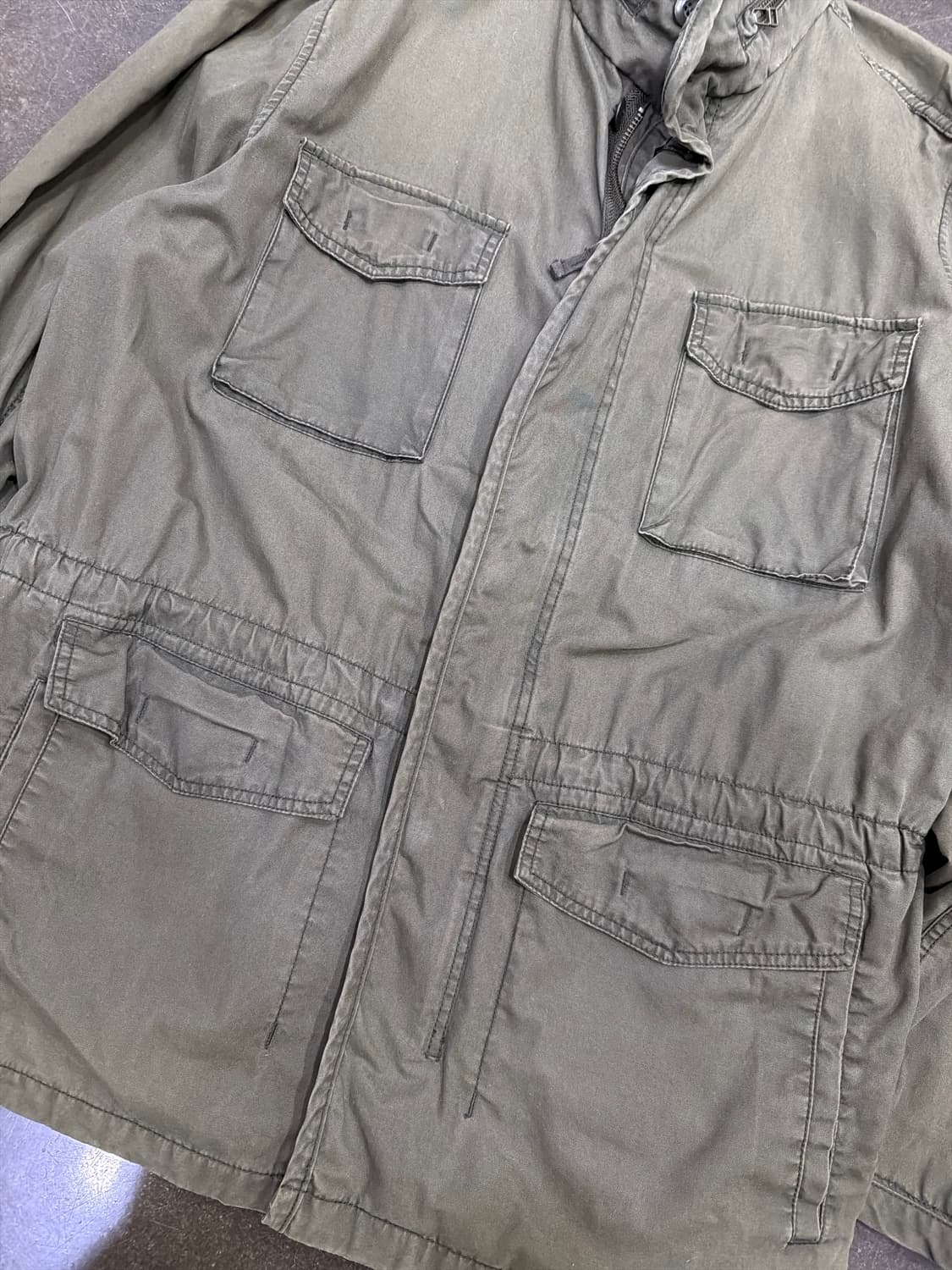 Gap 갭 빈티지 워싱 M65 필드자켓 야상 자켓 올리브 XL 상품이미지4