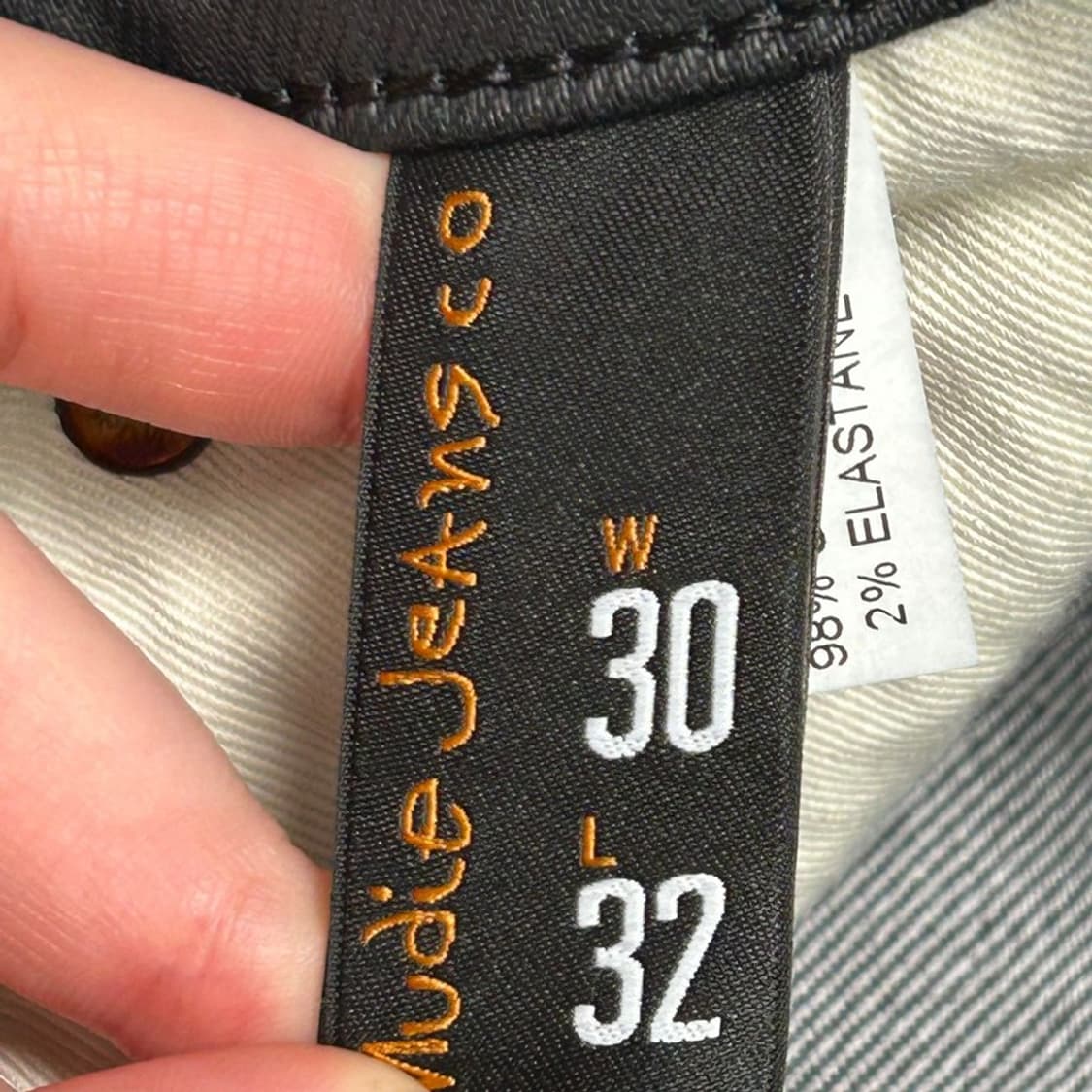 누디진 씬핀 오델 블랙 코팅진 30 32 상품이미지5