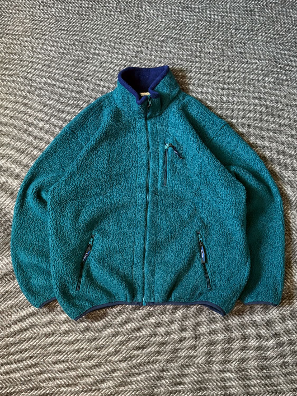 90s USA 엘엘빈 딥파일 플리스 집업 자켓 (105-110) 상품이미지1