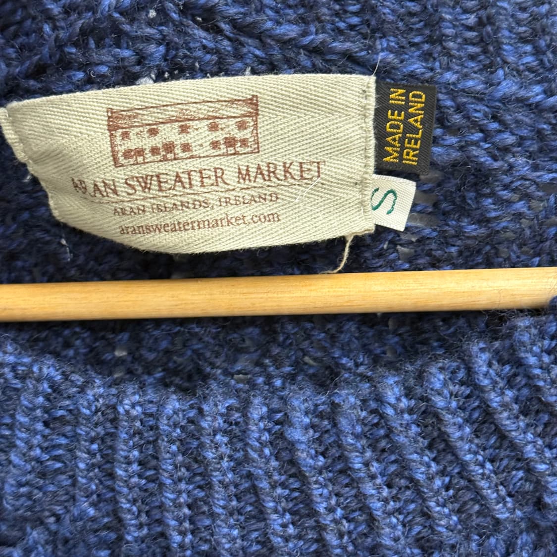 아란스웨터마켓 아일랜드 피셔맨 딥블루 니트 S 상품이미지2