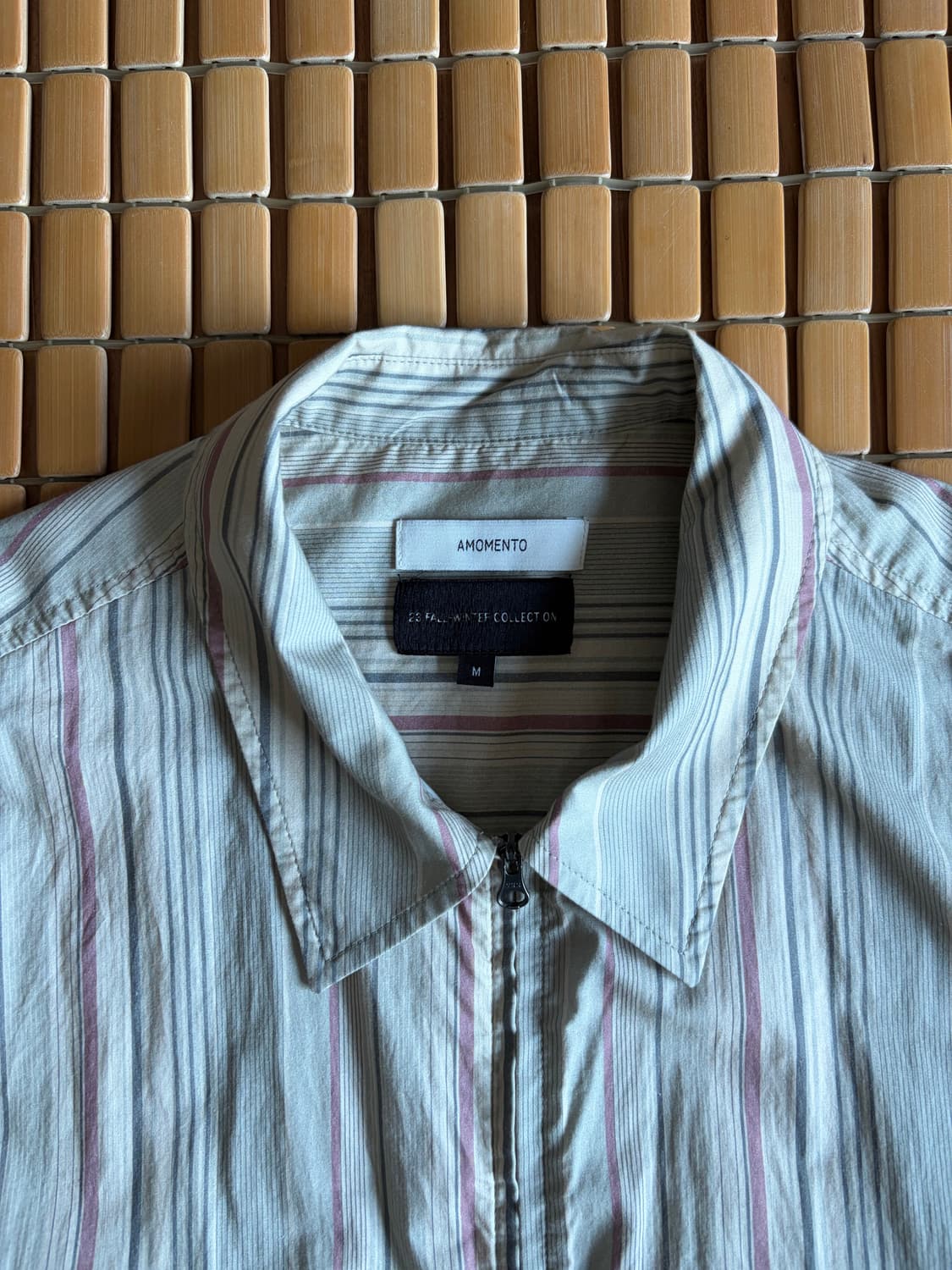 아모멘토 코튼 스트라이프 셔츠 자켓 상품이미지2