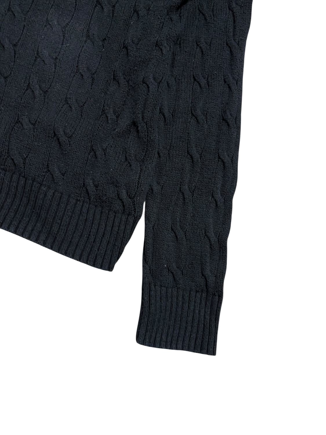 폴로 랄프로렌 케이블 니트 코튼 스웨터 블랙 상품이미지3