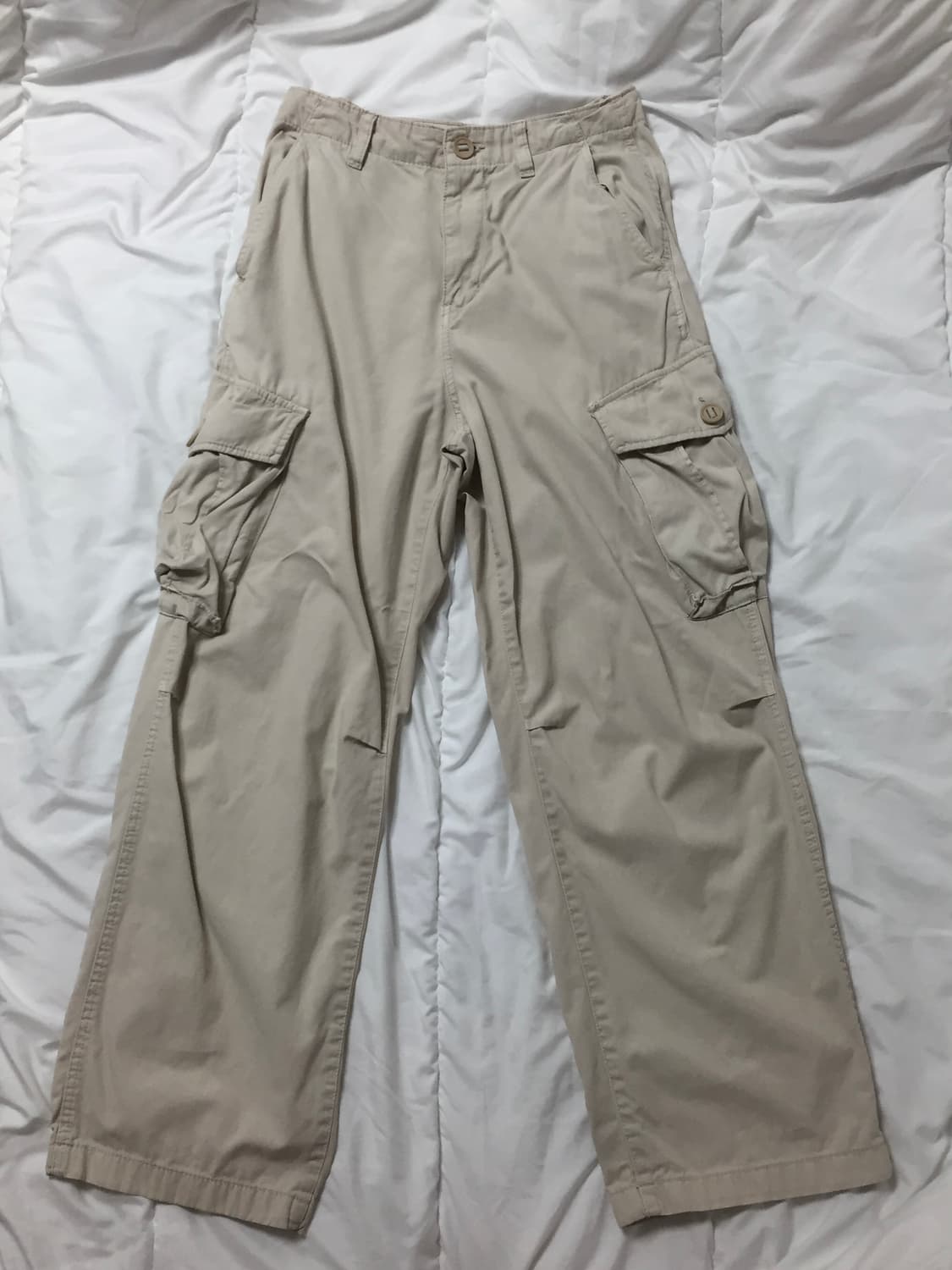 자라 베이지 코튼 카고팬츠 상품이미지1