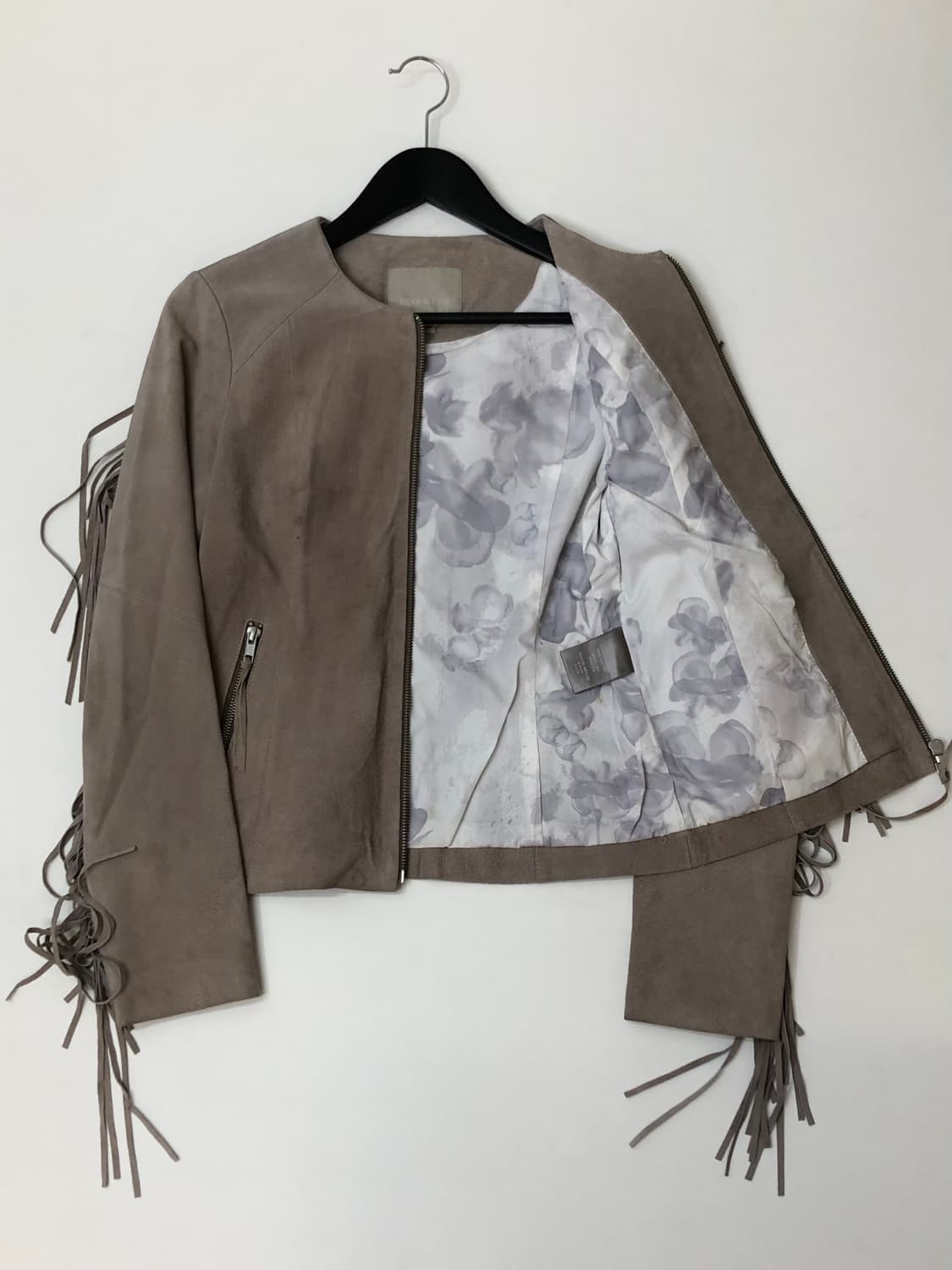 Soia & Kyo 소이아앤쿄 베이지 프린지 스웨이드 레더 자켓 상품이미지3