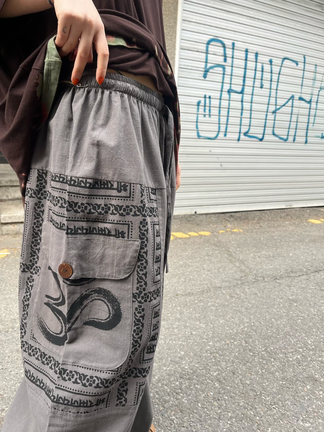 히피 문양 와이드 벌룬 팬츠 상품이미지9