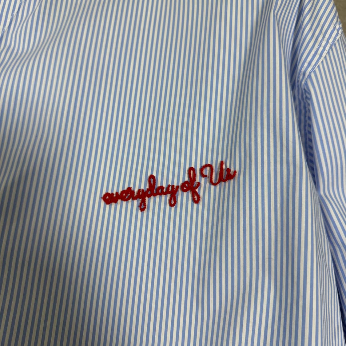 STU 스트라이프 셔츠 M 상품이미지3