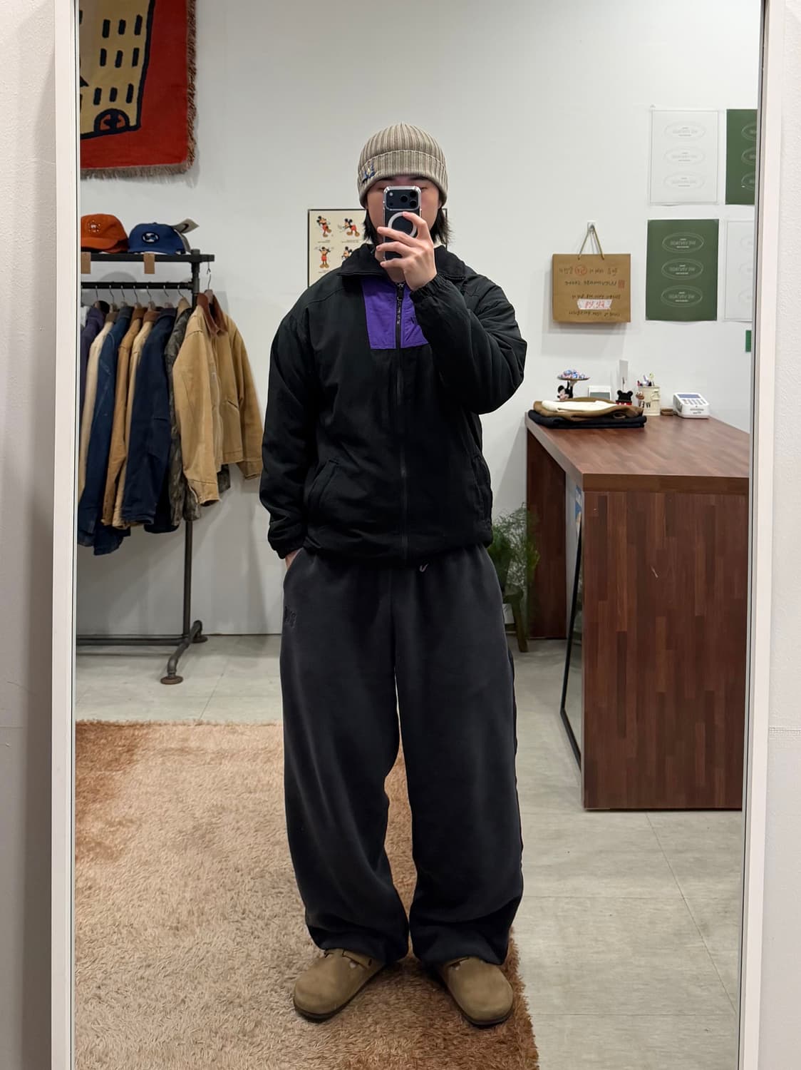 90s Columbia 컬럼비아 나일론 플리스 집업 자켓 상품이미지2