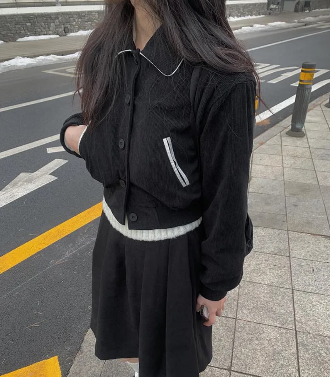 애니원모어 유영 바시티 자켓 상품이미지1