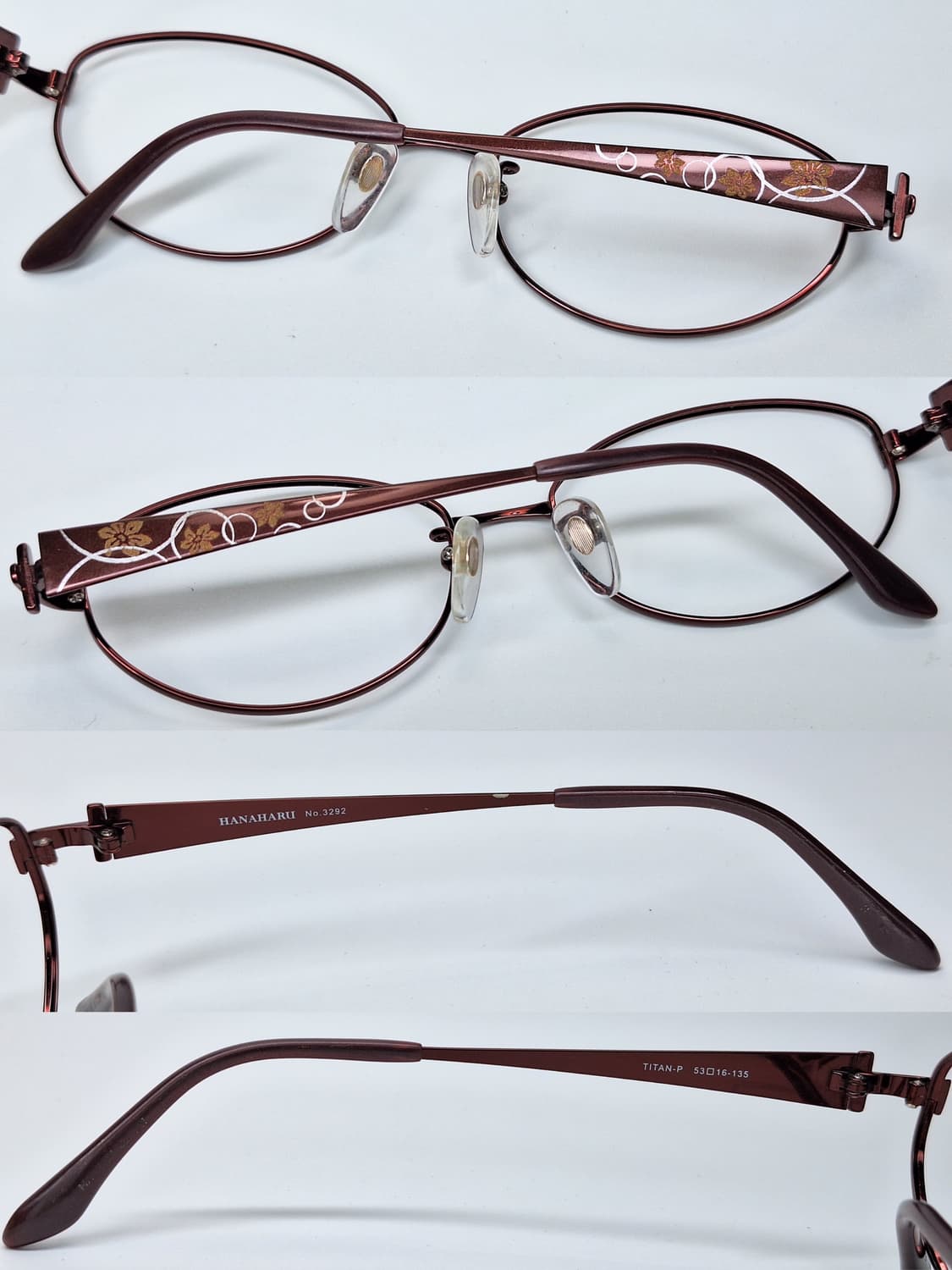 일본 사바에 하우스 HANAHARU No.3292 꽃무늬 티타늄 안경테 상품이미지3