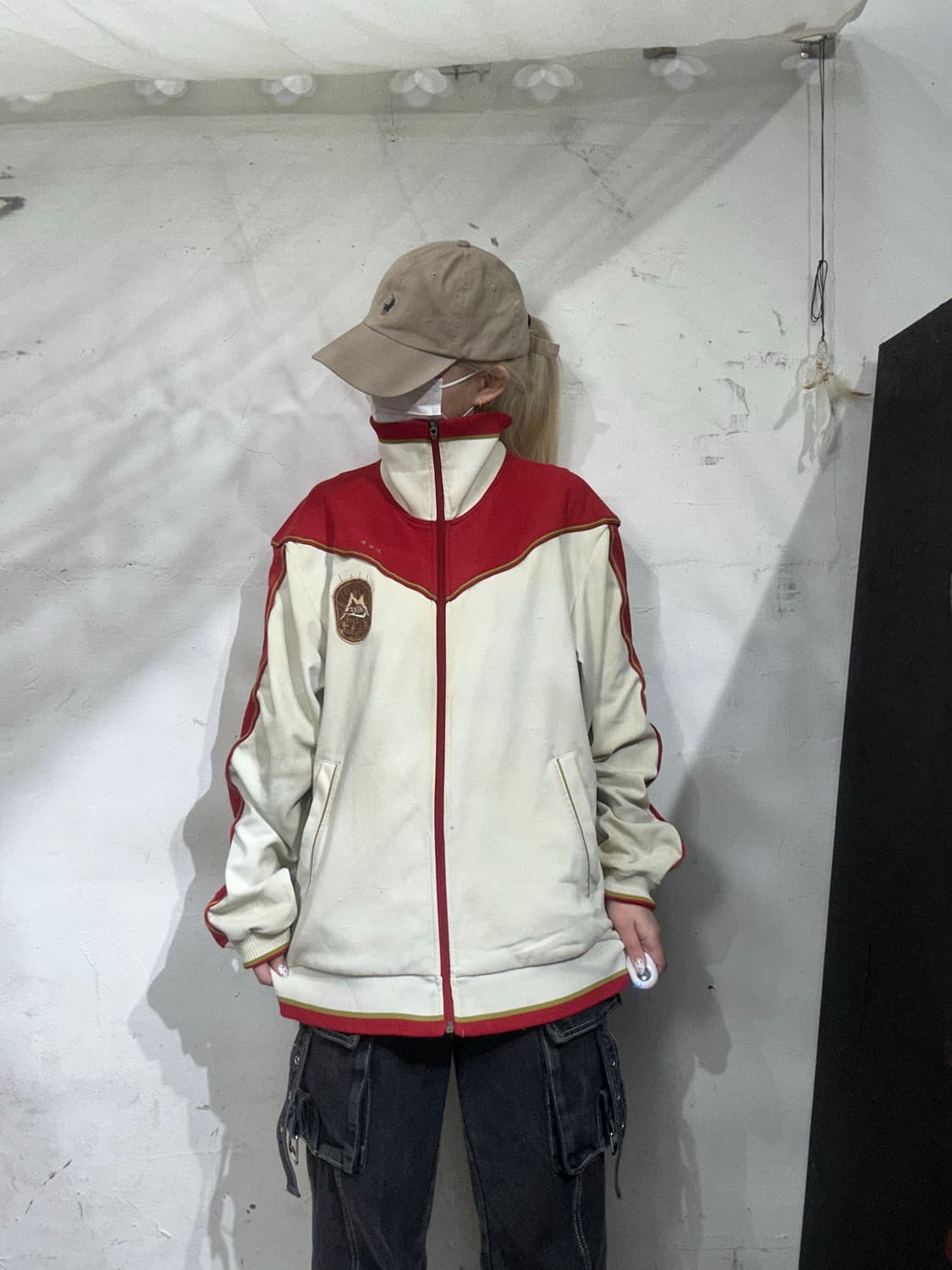 00 나이키 화이트 레드 트랙탑 져지 XL 상품이미지2