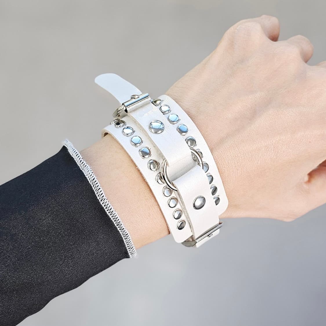 펑크 스터드 벨트 포인트 레더팔찌 상품이미지2