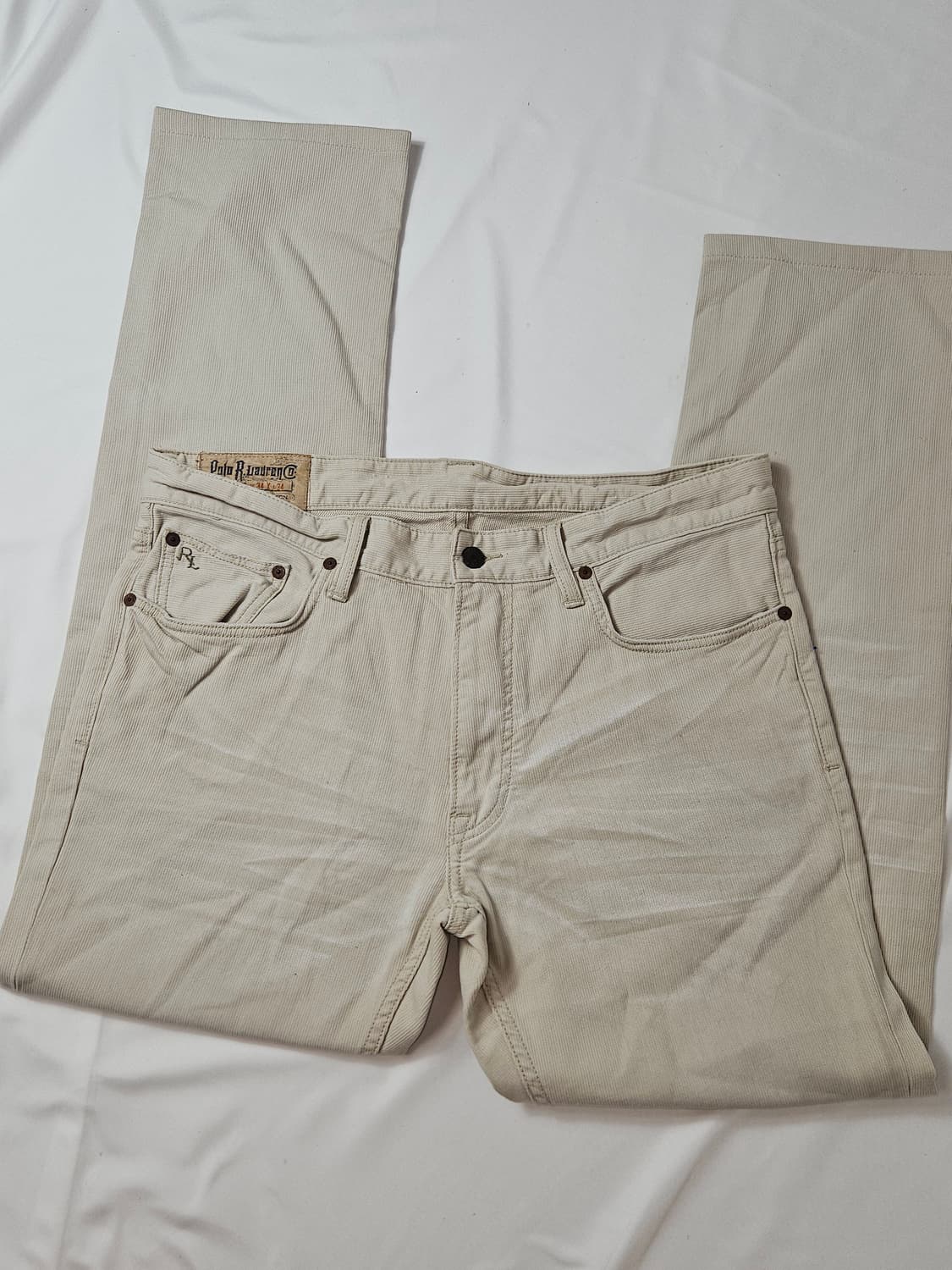 폴로 랄프로렌 가죽패치 RL 코듀로이 코튼팬츠 워크 슬랙스 바지 34 상품이미지3