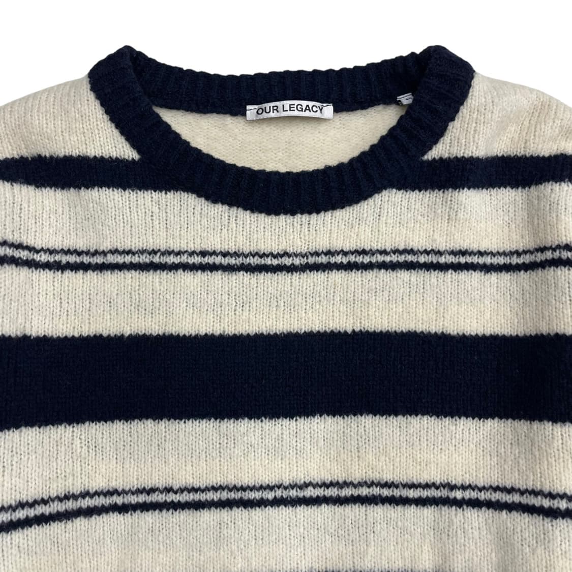 아워레가시 네이비 스트라이프 아이보리 니트 48 상품이미지4