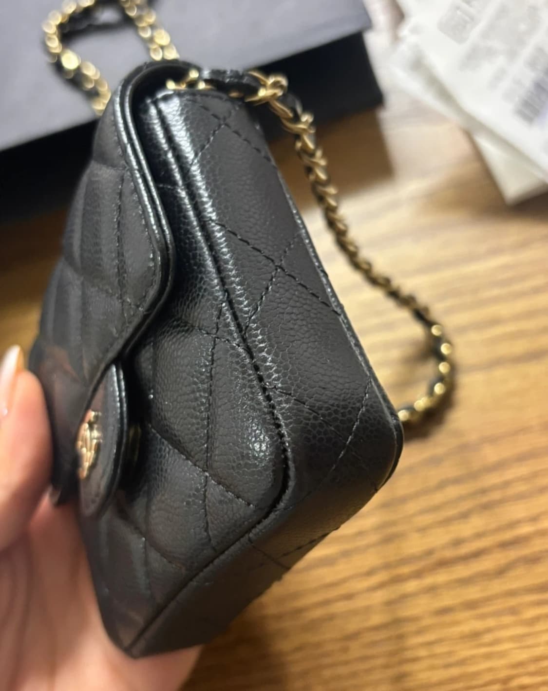 (정품)샤넬 캐비어 미니백 블랙  상품이미지7