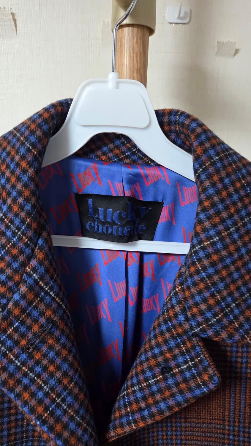 럭키슈에뜨 체크 롱코트 상품이미지3