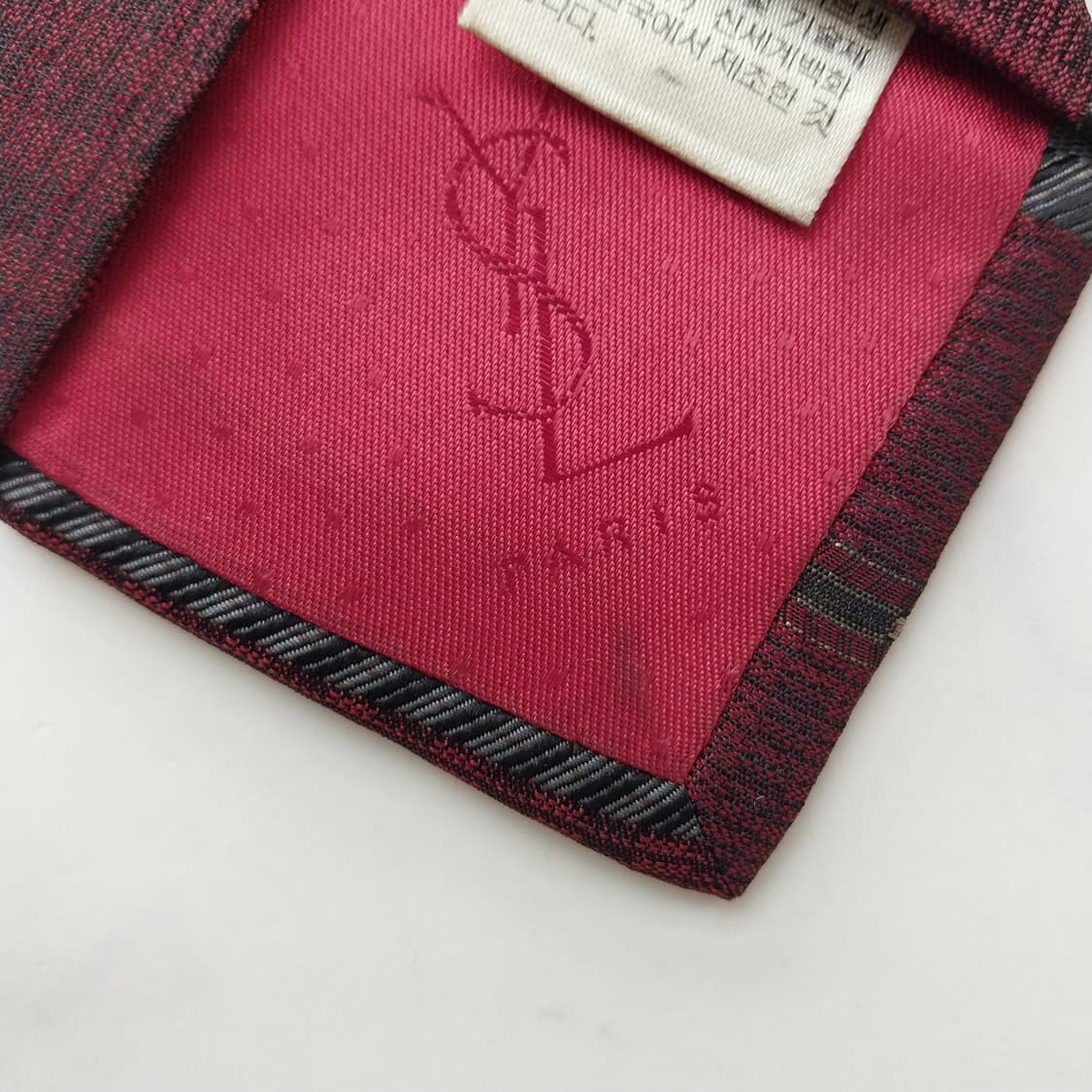 입생로랑 넥타이 와인 스트라이프 B등급 K2430
 상품이미지10