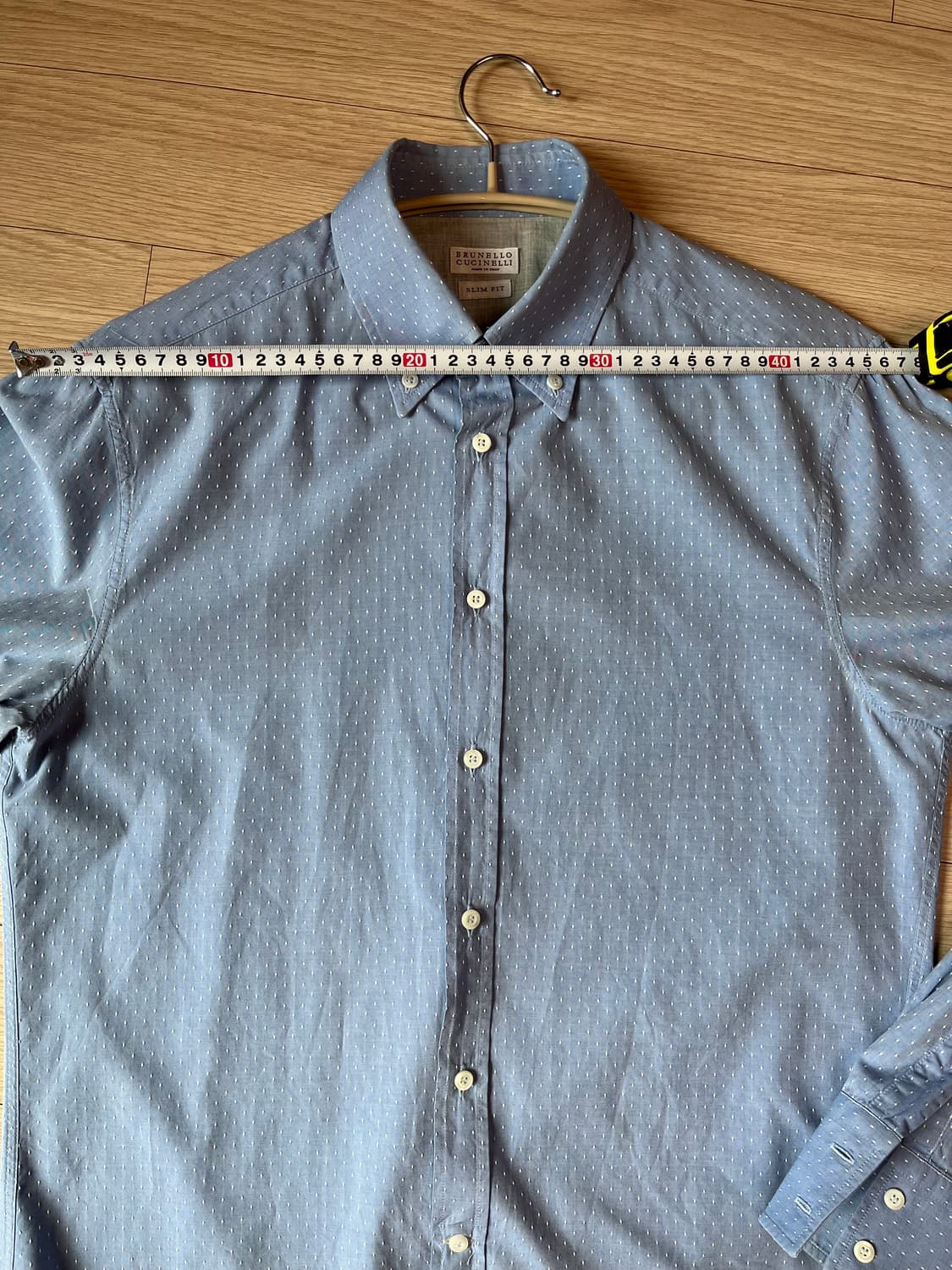 브루넬로 쿠치넬리 슬림핏 남방 하늘색 M 정품 상품이미지8