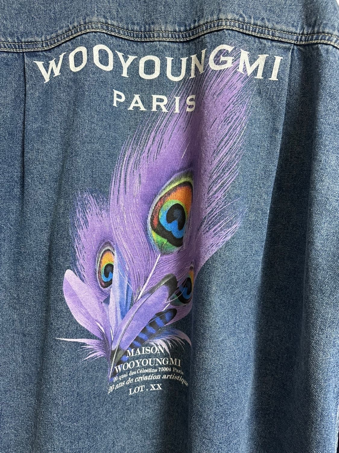 [48]우영미 데님 깃털 백로고 셔츠 블루 상품이미지2