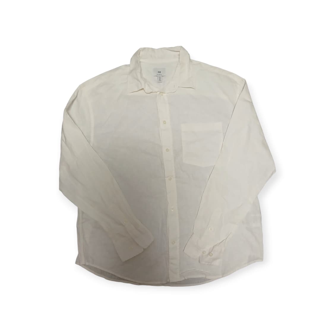 H&m 화이트 린넨 셔츠 상품이미지1