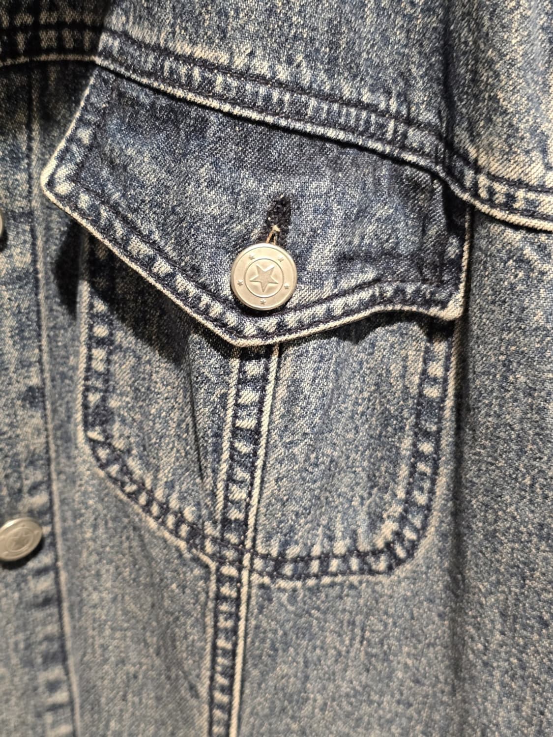 90s NO PROBLEM Denim Long Jacket 상품이미지2