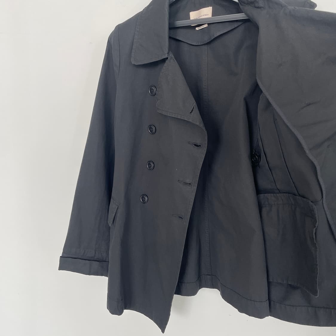 이자벨마랑 린넨 블랙 더블 면 코트 상품이미지6